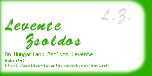 levente zsoldos business card